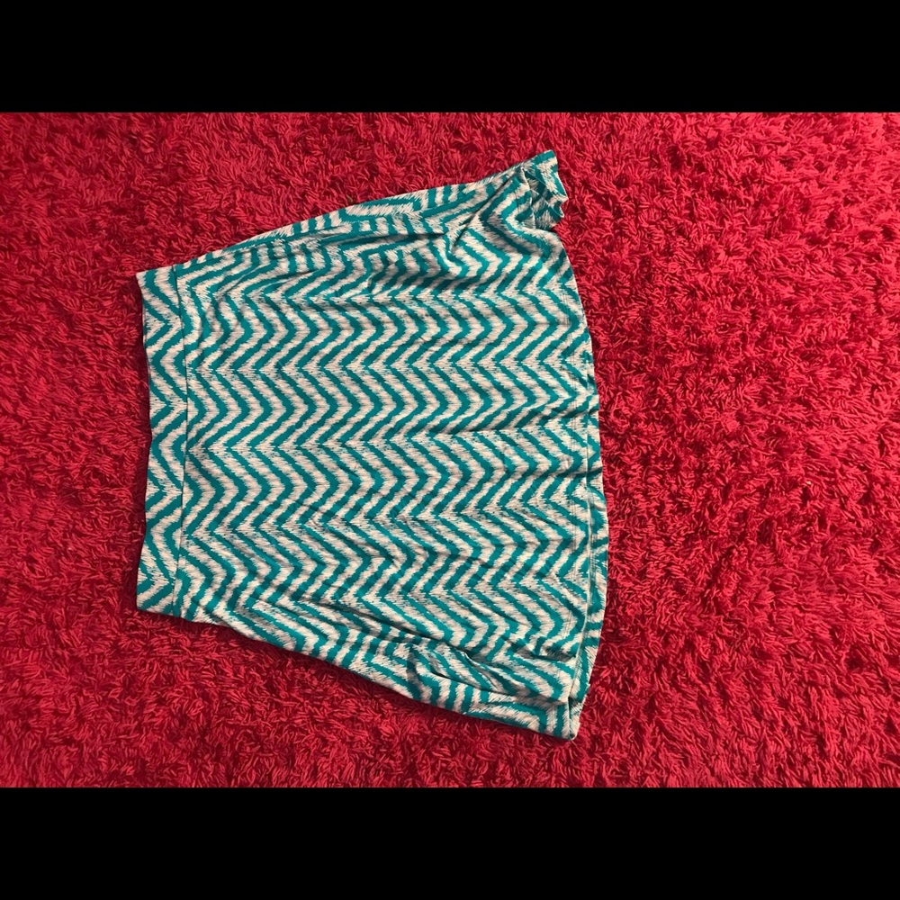 Turquoise & White Summer Skirt